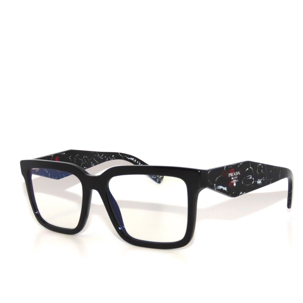 Prada Spr27ys 27 1ab08n 54 Black Clear Blue Filter Eyeglasses/Sunglasses 27ys